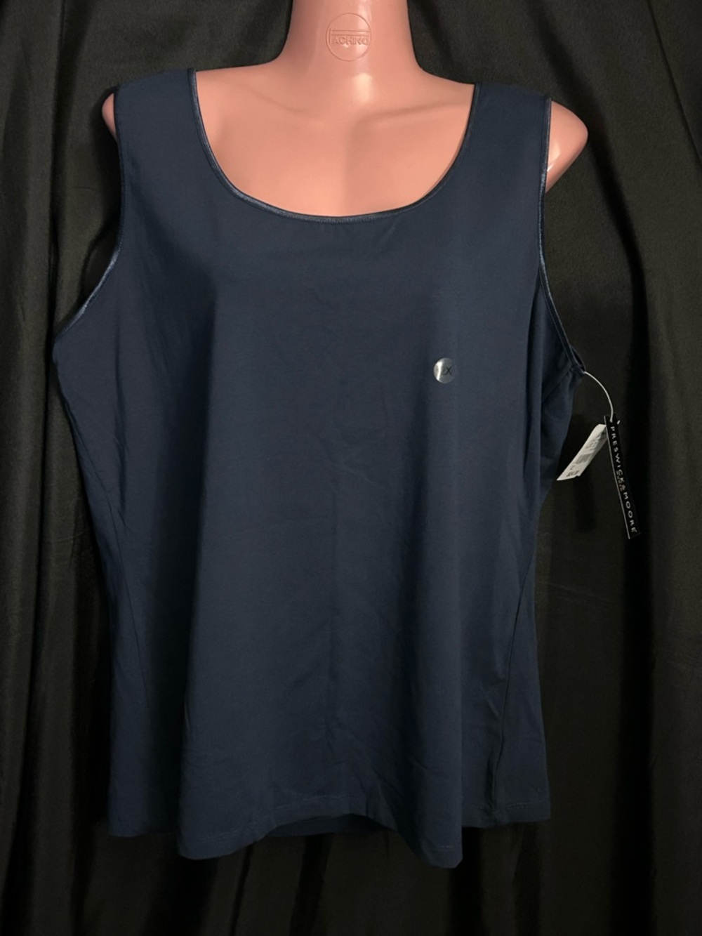 Preswick & Moore Women’s Navy Scoop Neck Tank Top 2X NWT